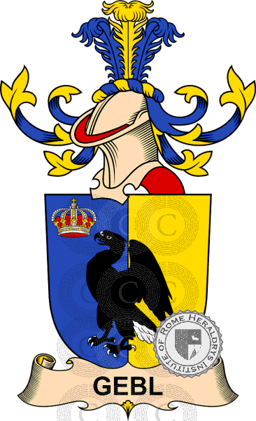 Coat of arms of family Gebl   ref: 32361