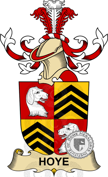 Wappen der Familie Hoye   ref: 32460