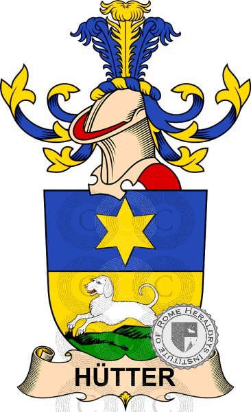 Wappen der Familie Hütter   ref: 32470