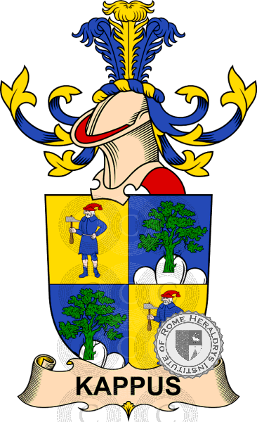 Coat of arms of family Kappus (de Pichlstein)   ref: 32486