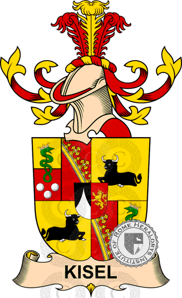 Wappen der Familie Kisel (de Kattenbrunn)   ref: 32495