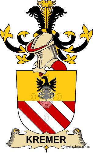 Coat of arms of family Kremer   ref: 32512