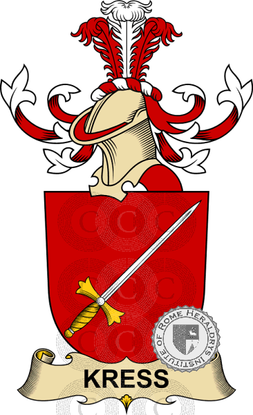 Wappen der Familie Kress (de Kressenstein)   ref: 32513