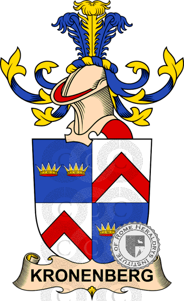 Coat of arms of family Kronenberg   ref: 32515