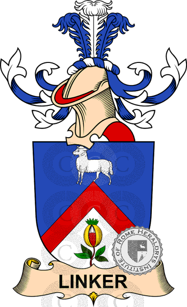 Coat of arms of family Linker   ref: 32562