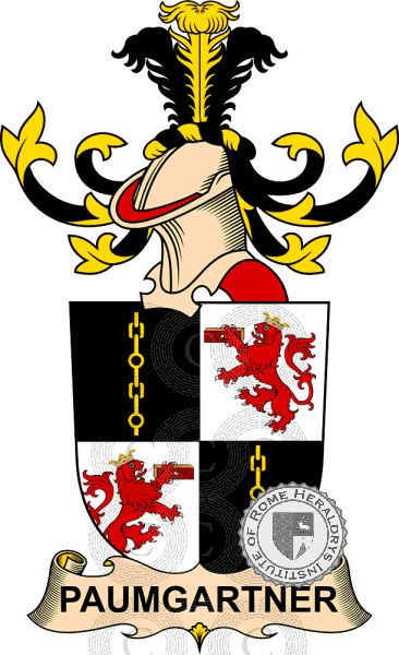Coat of arms of family Paumgartner (d'Kettstain Gibel)   ref: 32654