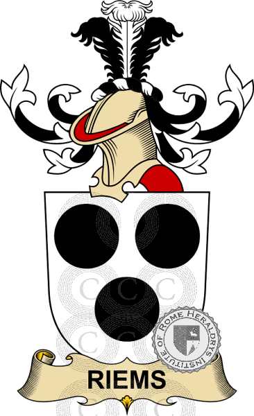 Coat of arms of family Riems   ref: 32733