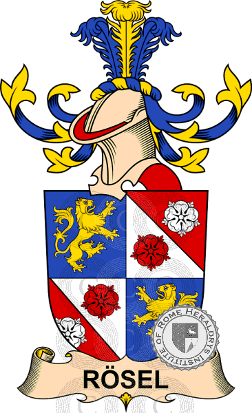 Coat of arms of family Rösel   ref: 32755