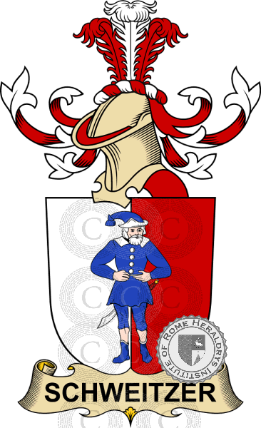 Coat of arms of family Schweitzer   ref: 32805