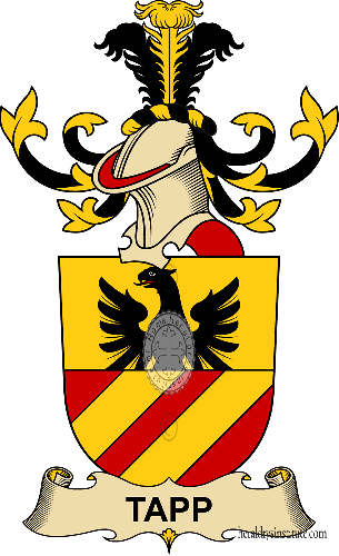 Coat of arms of family Tapp (de Tappenburg)   ref: 32862