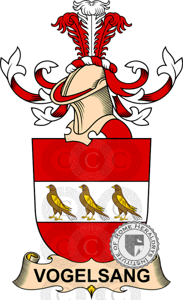 Coat of arms of family Vogelsang   ref: 32891