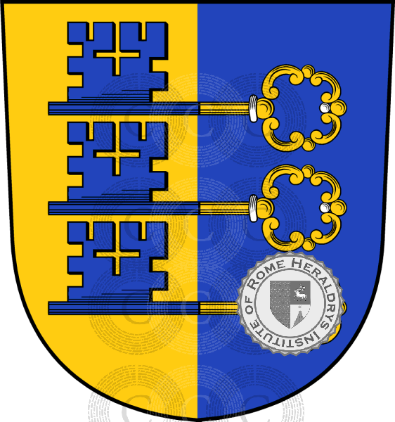 Coat of arms of family Clavel   ref: 33099