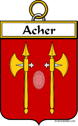 Coat of arms of family Acher   ref: 33873