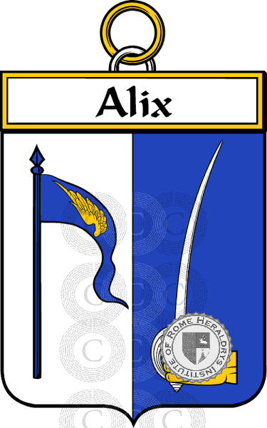 Brasão da família Alix   ref: 33889