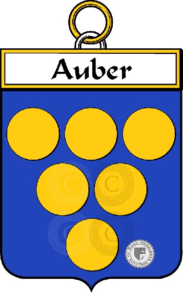 Coat of arms of family Auber   ref: 33929