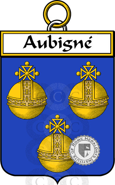 Escudo de la familia Aubigné   ref: 33931