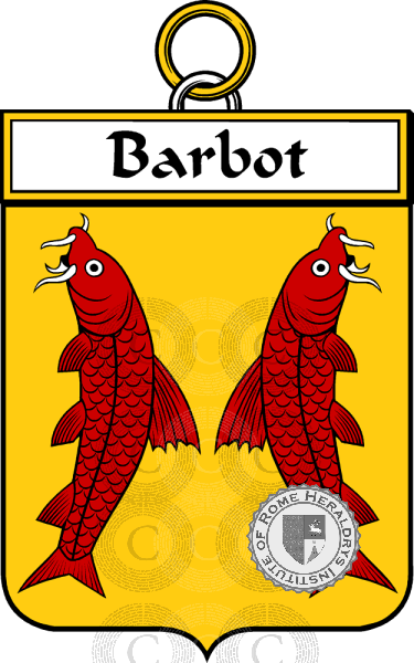 Coat of arms of family Barbot   ref: 33973