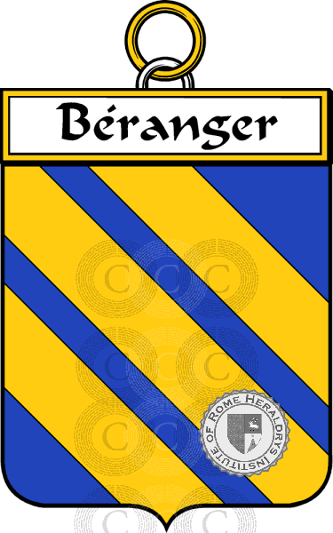 Coat of arms of family Béranger   ref: 34082