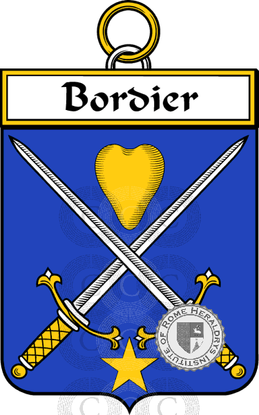 Coat of arms of family Bordier   ref: 34131