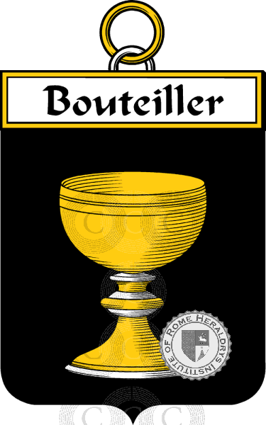 Coat of arms of family Bouteiller   ref: 34163