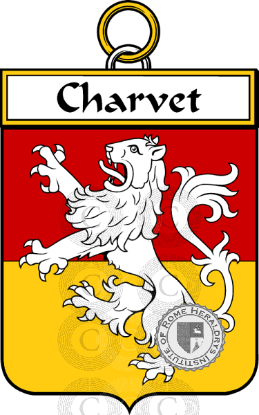 Brasão da família Charvet   ref: 34287