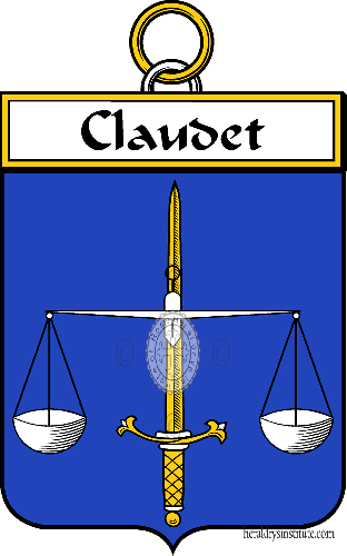 Coat of arms of family Claudet   ref: 34315
