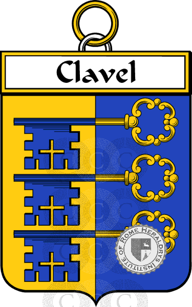 Coat of arms of family Clavel   ref: 34317