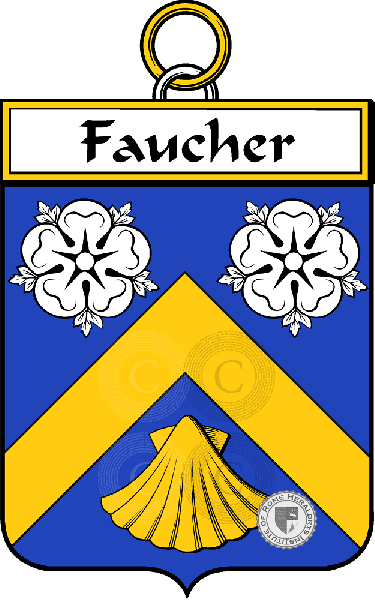 Escudo de la familia Faucher   ref: 34388