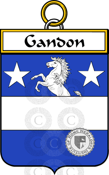 Coat of arms of family Gandon   ref: 34432