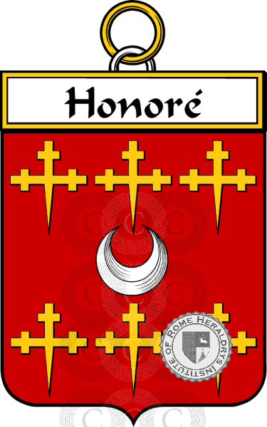 Escudo de la familia Honoré   ref: 34511