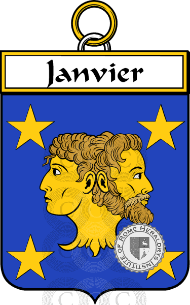 Coat of arms of family Janvier   ref: 34530