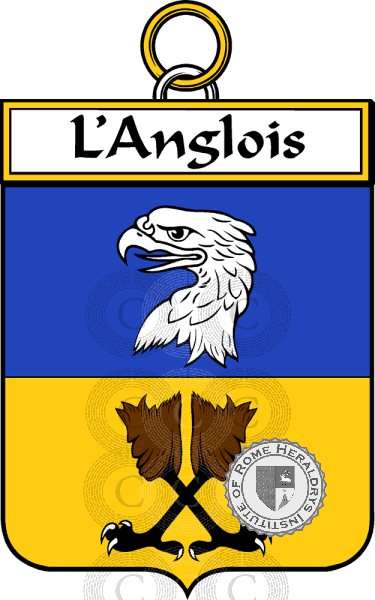 Coat of arms of family L'Anglois   ref: 34550