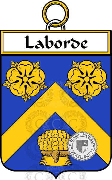 Coat of arms of family Laborde   ref: 34554