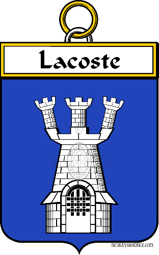 Brasão da família Lacoste   ref: 34558