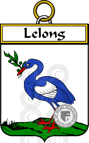 Coat of arms of family Lelong (Long le)   ref: 34656