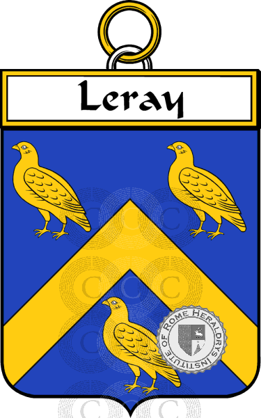 Brasão da família Leray (Ray le)   ref: 34668