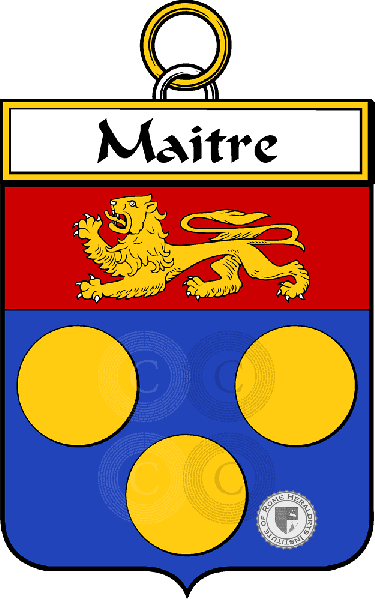 Coat of arms of family Maitre