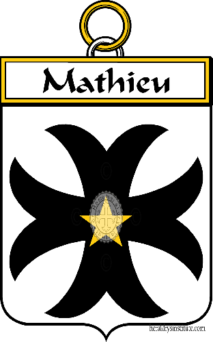 Coat of arms of family Mathieu   ref: 34730