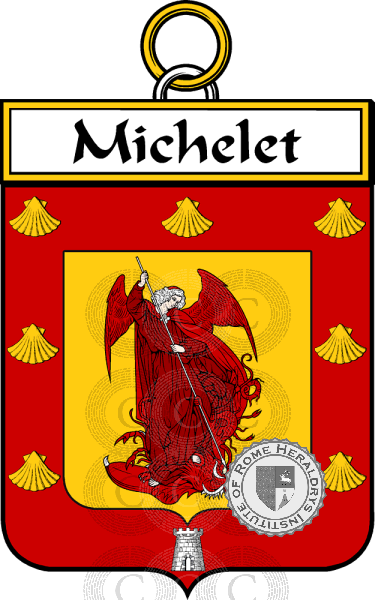 Brasão da família Michelet   ref: 34748