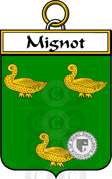 Escudo de la familia Mignot   ref: 34751