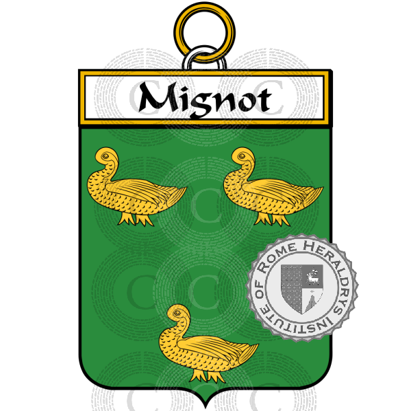 Escudo de la familia Mignot   ref: 34751