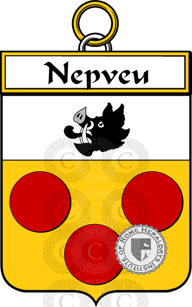 Coat of arms of family Nepveu   ref: 34779
