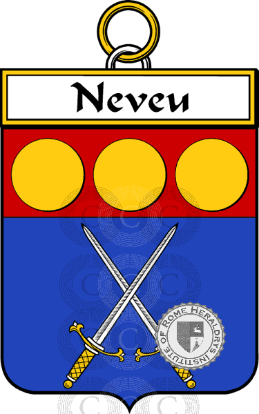 Coat of arms of family Neveu   ref: 34781