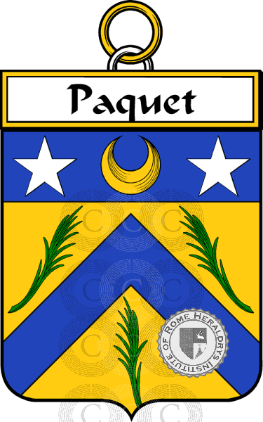 Coat of arms of family Paquet