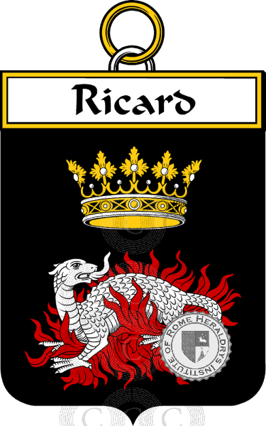 Coat of arms of family Ricard   ref: 34901