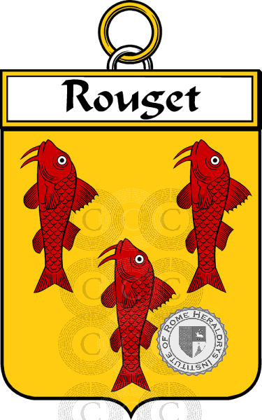Coat of arms of family Rouget   ref: 34934