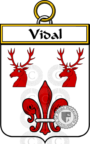 Coat of arms of family Vidal   ref: 35050