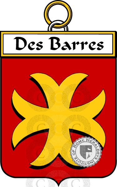 Wappen der Familie Des Barres   ref: 35101
