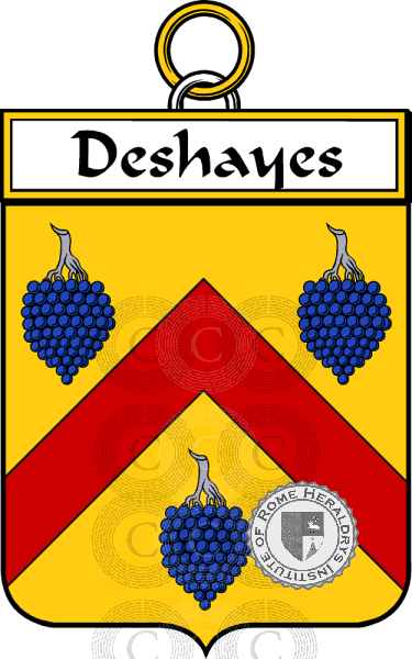 Coat of arms of family Deshayes   ref: 35107