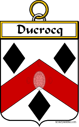 Brasão da família Ducrocq (Crocq du)   ref: 35138